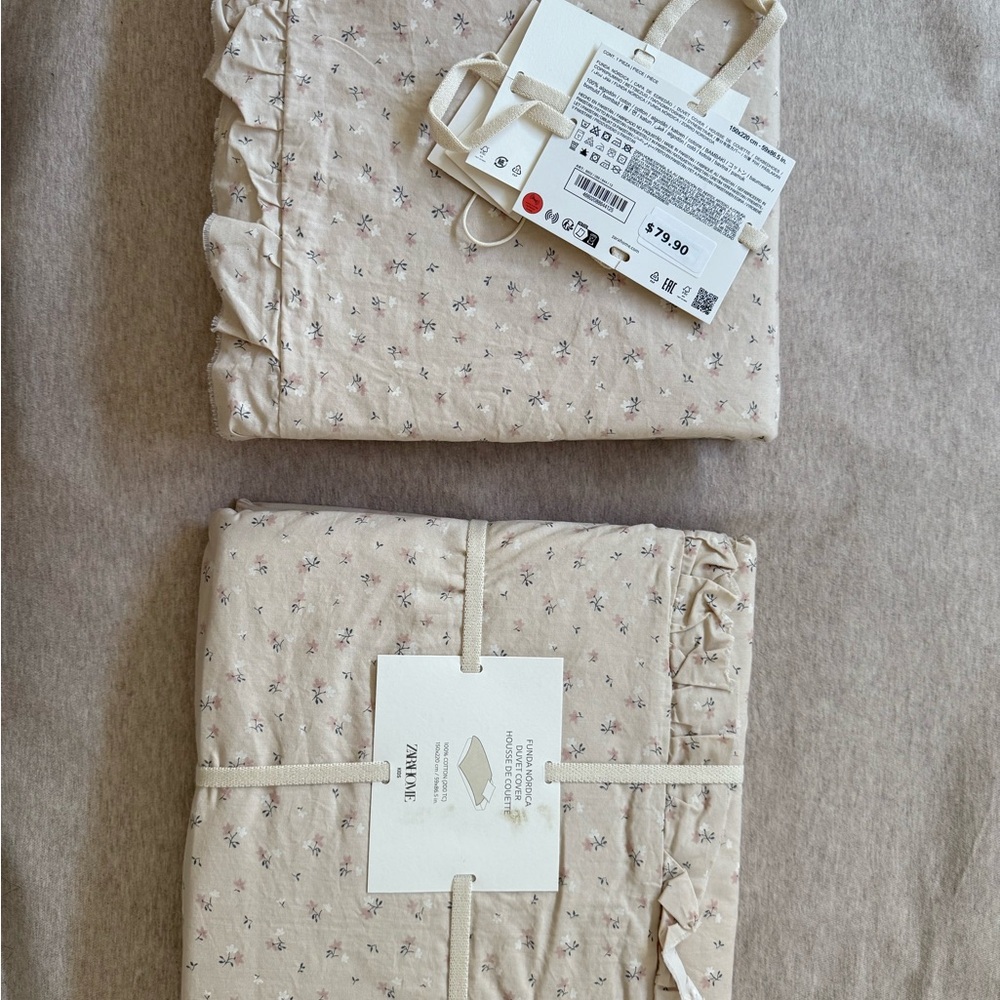 Zara Home TWIN size Duvet & pillow covers